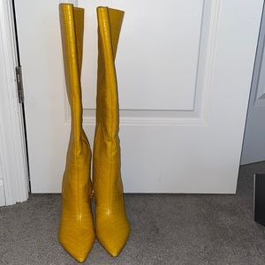 Brand new nine W. 9 1/2 yellow boots